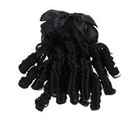 Gogogmee Retro Curly Ponytail Hairpiece Wig for Women Long Natural Black Extension with Insert Comb Lightweight Secure Fit Seamless Blend for Daily Styling and Costumes