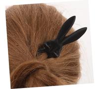 Gogogmee Retro Rabbit Hairpin Chinese Style Wooden U-shaped Hair Clip Vintage Handmade Hairpin for Women Cute Animal Hair Clip for Weddings Parties and Daily Wear
