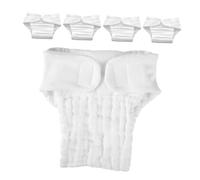 Gogogmee Reusable Cotton Diaper Liners Baby Nappy Inserts Breathable Washable Cloth Diapers for Infant and Toddler White Size l 5pcs Suitable for 9-15 Months 10-15kg