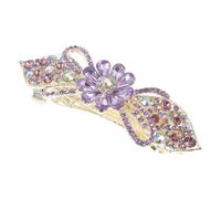 Gogogmee Rhinestone Metal Hair Clip Spring Barrette for Thick Hair Styling Clamp for Makeup Work Party Shopping
