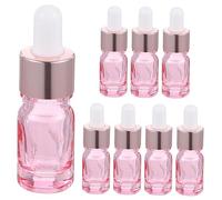 Gogogmee Rose Gold Glass Dropper Bottles 8pcs Set 10ml Half- Light-Proof Reusable Essential Oil Containers for Travel and Aromatherapy