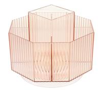 Gogogmee Rotating Cosmetic Brush Storage Box Organizer for Desktop Vanity Tabletop Makeup Brush Holder Compartments and Lipstick