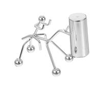 Gogogmee Rotating Iron Art Balance Tumbler Ornament for Office Desk Decoration Creative Metal Physics Craft Dynamic Swinging Man Design Gift for Friends and Family