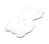 Gogogmee Rustic Bear Shaped Acrylic Mirror Pendant Adorable DIY Wall Decor for Boys Bedroom Wood Frame Makeup Mirror Minimalist Nordic Style Accent
