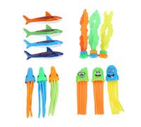 Gogogmee S Plastic Diving for Swimming Pools Underwater Sinking Sea Creatures and Rings Age-resistant Swim Training Game with Smooth Edges for Safe Pool Play Random Color