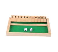 Gogogmee Shut The Box Wooden Board Game with Dice for Family and Adults Multifaceted Game Strategic Thinking and Logical Reasoning Friendly Educational Math