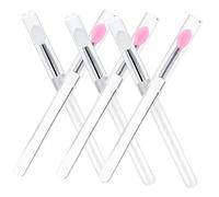 Gogogmee Silicone Lip Brush Set 6pcs Portable Lipstick Applicators with Dustproof Cover Soft Silicone Heads for Makeup Use and Lip Mask Application