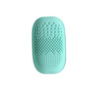 Gogogmee Silicone Makeup Brush Cleaning Plate Scrubber Pad Handheld Brush Washer for Women Small Lightweight Easy to Use Light Green