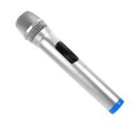 Gogogmee Silver Fake Microphone Prop Party Microphone Simulation Toy Made of Sturdy Abs Material, Easy to Carry for Speech Practice and Classroom Events Or Family Gatherings