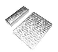 Gogogmee Silver PU Leather Square Nail Salon Wrist Cushion Set with Heart Pattern Firm Hand Pillow for Manicure Table Protects Against Filing Dust Suitable for Professional and Beginner