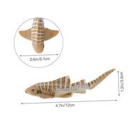 Gogogmee Simulation Zebra Shark Figurine Educational Ocean Animal for Boys Early Learning Plastic Model for Cognitive Development and Creative Play
