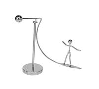 Gogogmee Skating Man Balance Desktop Decoration Creative Iron Ornament for Office and Home Desk Accessories Unique Rotating Design Stable Base Desk Gadget for Men