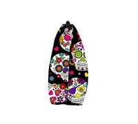 Gogogmee Skull Pattern Handbag for Ladies Stylish Cosmetic Bag for Commuting Travel Durable Lightweight Storage Purse Colorful Design