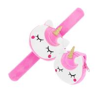 Gogogmee Slap Lightweight Bag 2pcs for Fillers Kids Bracelets Unicorn Party, Comfortable Polyester and Steel Material Sturdy Snap Wristbands that Can be Worn on Backpack