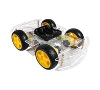 Gogogmee Smart Car Chassis Kit for Encoder Wheels and Battery Box Four-wheel Robot Building Kit for Line Tracking Obstacle Avoidance Distance Measurement and Remote Control Educational