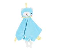 Gogogmee Soothing Blanket with Stuffed Animal Comforter Soft Security Tag for Year Old Boy Girl Sensory Hugs Blanket with Bright Colorful Tags for Mood Soothing and Fine Motor Development