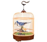 Gogogmee Sound Activated Singing Bird Simulation Chirping Desktop Ornament Interactive Voice Bird and Family Play