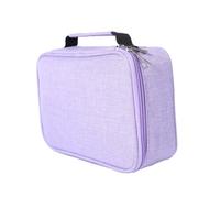 Gogogmee Square Pencil Case Purple High Capacity Solid Color Art Supplies Organizer for Colored Pencils Sketch Leads Markers Gel Pens Suitable for Students and Artists