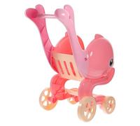 Gogogmee Stable Shopping Cart for Pretend Play Lightweight Grocery Trolley with Cartoon Design Safe Material for Developing Social and Motor Skills