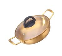 Gogogmee Stainless Steel Cooking Pot with Lid Korean Style Dual Handles Ramen Noodle Cooker for Induction and Gas Versatile Soup and Stew Pot for Home Use Design