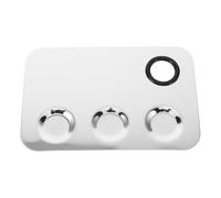 Gogogmee Stainless Steel Makeup Mixing Tray 3-Compartment Foundation Palette Cosmetic Mixing Plate Small Square Metal Tray for Professional Makeup Artists and Nail Art
