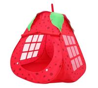 Gogogmee Strawberry Castle Play Tent for Indoor Foldable Game House with Ocean Ball Pool Easy Installation Material Suitable for Ages Creative Play and Rest