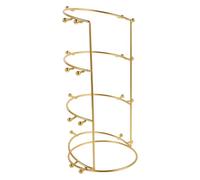 Gogogmee Stylish Metal Crown Display Rack for Brides with Multi-Layer Design and Gold Color Suitable for Live Streaming Room Accessories
