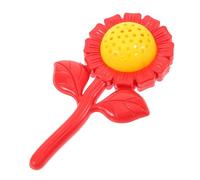 Gogogmee Sunflower Hand for Babies Colorful Plastic Musical Bell Shaker Early Educational Grip for Toddlers for Infant Cognitive Development Red Color