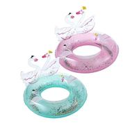 Gogogmee Swan Shape Inflatable Swimming Ring for Years Thickened Bathing Float for Summer Fun Safe Comfortable Swim Float for Pool Parties Beach Celebrations Portable Easy to Store