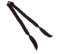 Gogogmee Sweet Cool Braided Ponytail Extensions for Women Deep Brown Synthetic Hairpiece with Secure Tie Easy Maintenance and Fit for Busy Urban Lifestyles and Versatile Styling
