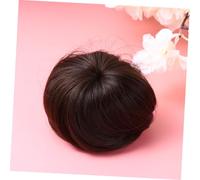 Gogogmee Synthetic Hair Bun Wig Dark Brown High Temperature Fiber Hairpiece Chignon for Neat Smooth Wedding Updo Stylish Hair Volume Enhancer