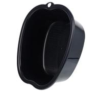 Gogogmee Thickened Reusable Plastic Foot Bath Bucket Black Foot Soaking Basin with Massage for Home Pedicure and Care