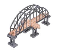Gogogmee Train Bridge Railway Accessories for Wooden Railway Ideal Gift Idea for Grey Cross Bridge Perfect for Creative Game Worlds