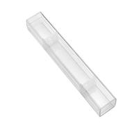 Gogogmee Transparent Eyebrow Pen Storage Box Double Buckle Container for Microblading Pencils Easy to Clean Lightweight Display Holder for Makeup Organization