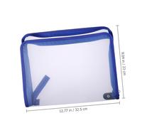 Gogogmee Transparent File Zipper Bag with Smooth Zip Capacity Document Organizer Portable Lightweight Folder for Home Office School Use Random Color