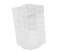 Gogogmee Transparent Rotating Lipstick Holder Acrylic Makeup Organizer Stand for Lip Gloss and Nail Polish Desktop Cosmetic Storage Rack with Design for Easy Access and Display