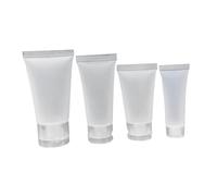 Gogogmee Travel Bottle Set 4pcs Empty Facial and Hand Cream Bottles 10ml-30ml Frosted Caps Refillable Cosmetic Lotion Containers for Skincare Travel