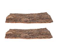 Gogogmee Tree Bark Reptile Platform 11.8x7.8x0.79 in - Natural Climbing and Hiding Spots for Terrarium Use, Compatible with Small Pet Lizards and Spiders, 2 Pieces