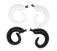 Gogogmee Two Pairs Sheep Horn Hair Clips Halloween Cosplay Costume Props Black and White Bobby Pins Unique Horns Accessories for Party DIY Hair Ornament