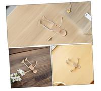 Gogogmee Unfinished Wooden Peg Dolls for DIY Painting Wood Creative Cartoon Figures for Art Craft Decoration Safe Wood Figures Playthings