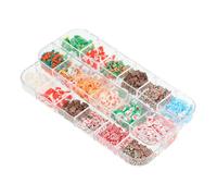 Gogogmee Unique Christmas Nail Art Polymer Clay Sheets 12 Sheets/box Holiday Nail Decor for Women
