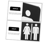 Gogogmee Unisex Restroom Sign Acrylic Bathroom Sign Self-adhesive for Office Business Corridor Location Marker Easy Install