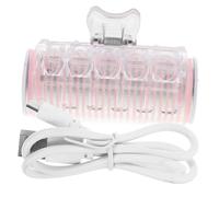 Gogogmee USB Charging Bang Curler Lightweight Automatic Heating Hair Roller for Women Portable Hair Styling Tool Pink