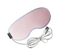 Gogogmee USB Steam Eye Mask Pink for Sleeping Hot Compress Eye Cover with USB Power Insomnia Headache Washable and Portable for Home Office Travel