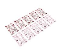 Gogogmee Valentine's Day Temporary Lip Stickers 10pcs Red Rhinestone Heart-shaped Kiss Face Tattoos Self-adhesive Love Nail Stickers for Festival Body Art