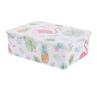 Gogogmee Vintage Metal Slide-top Tin Container Wear-resistant Retro Storage Box for Candies Pills Coins Small Crafts Portable and Practical Tinplate Organizer