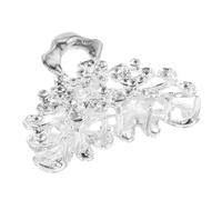 Gogogmee Vintage Rhinestone Hair Claw Clip Non-slip Jaw Barrette with Floral Crystal Design for Women Elegant Sparkling Hair Grip for Updos Ponytails Weddings and Daily Wear