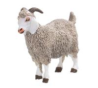 Gogogmee Vivid Solid Sheep Model Animal Ornament for Realistic Simulated Angora Goat Figurine for Farm Scene Decoration Creative Sheep Decoration Gift