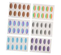Gogogmee Waterproof Eye Shadow Stickers 6pcs Temporary Gradient Eye Makeup Decals Sweat-resistant for Women Party Cosplay Daily Use