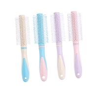 Gogogmee Wheat Straw Roller Hair Comb Lightweight Candy Colored Curly Hair Styling Tool for Easy Grip and Use